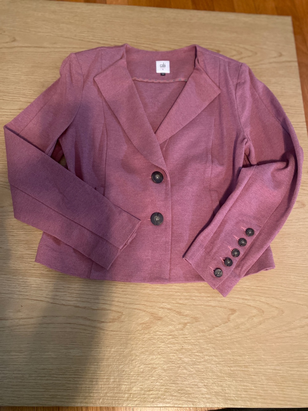 CAbi Dusty Rose Cropped Blazer Jacket